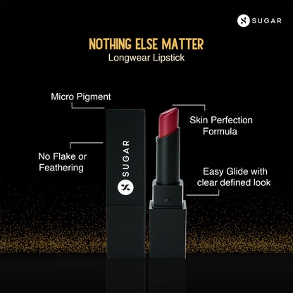 SUGAR Nothing Else Matter Longwear Lipstick - 14 Red Herring (Raspberry Pink, Reddish Pink)