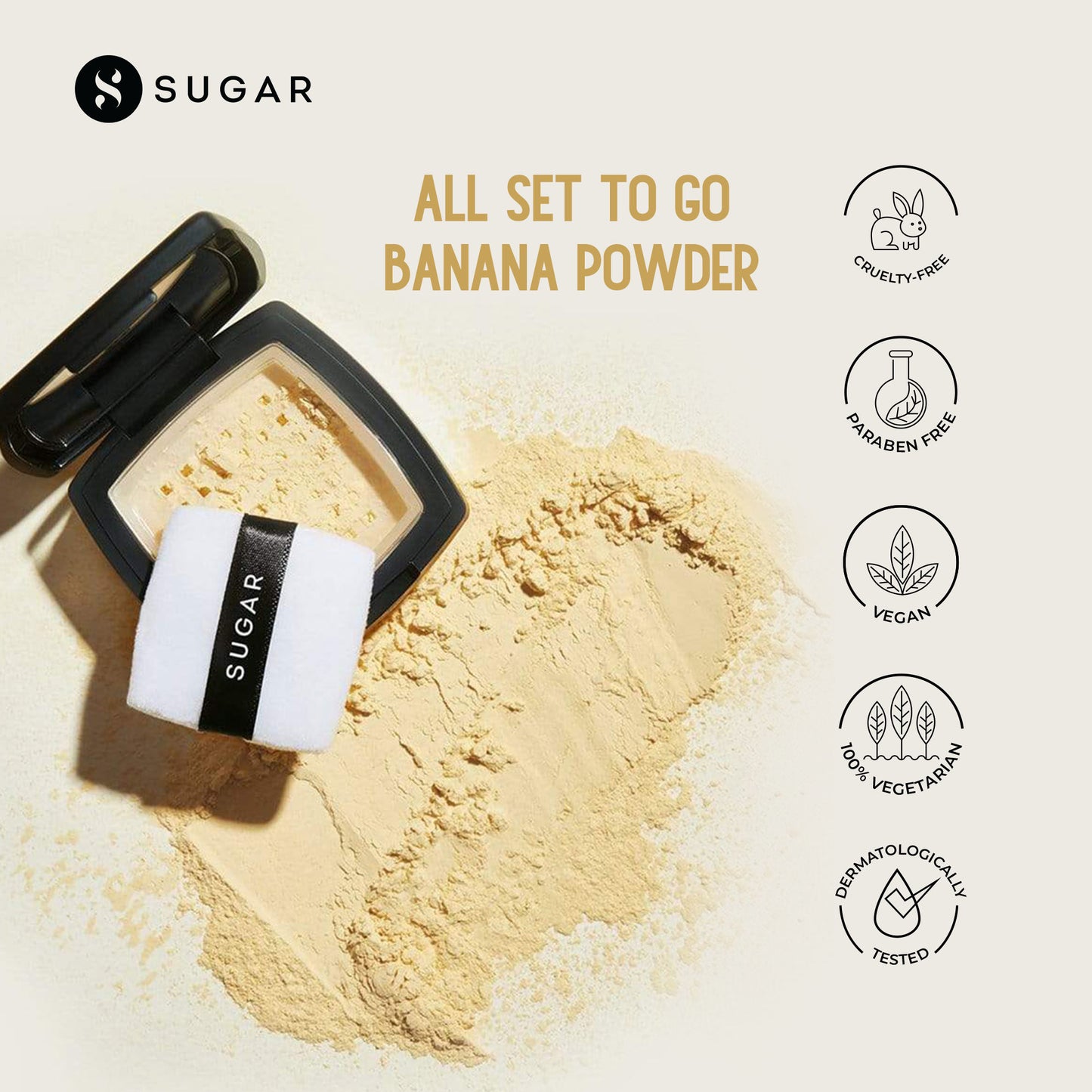 SUGAR All Set To Go Banana Matte Powder | Setting Matte Powder For Mattified Skin | Oil-Controlling