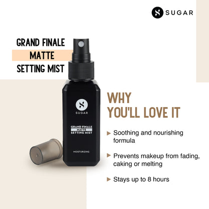 SUGAR Grand Finale Matte Setting Mist For Longlasting Makeup