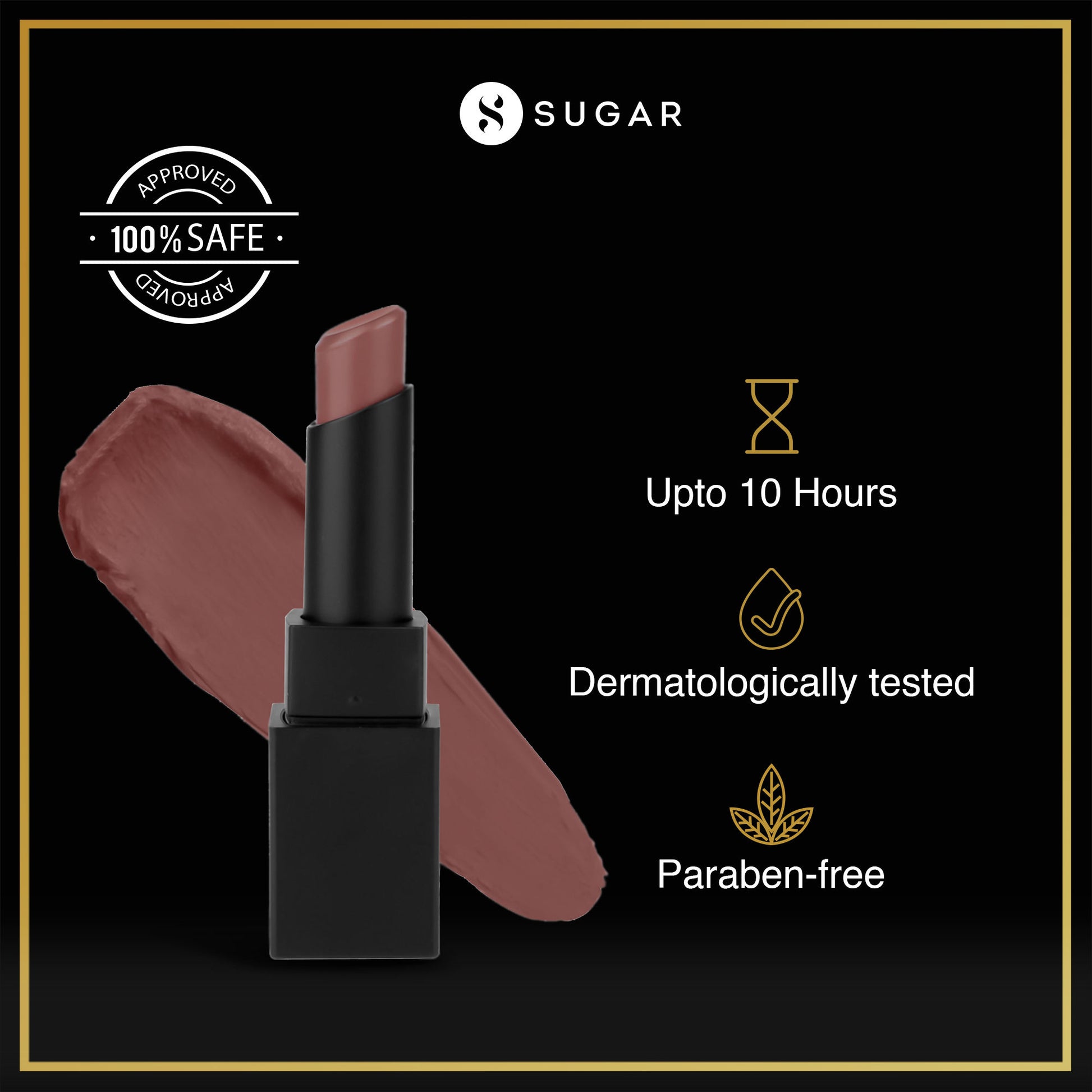 SUGAR Nothing Else Matter Longwear Lipstick - 01 Browning Glory (Caramel Nude)