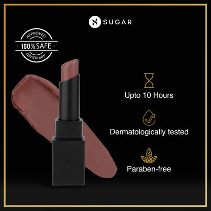 SUGAR Nothing Else Matter Longwear Lipstick - 01 Browning Glory (Caramel Nude)