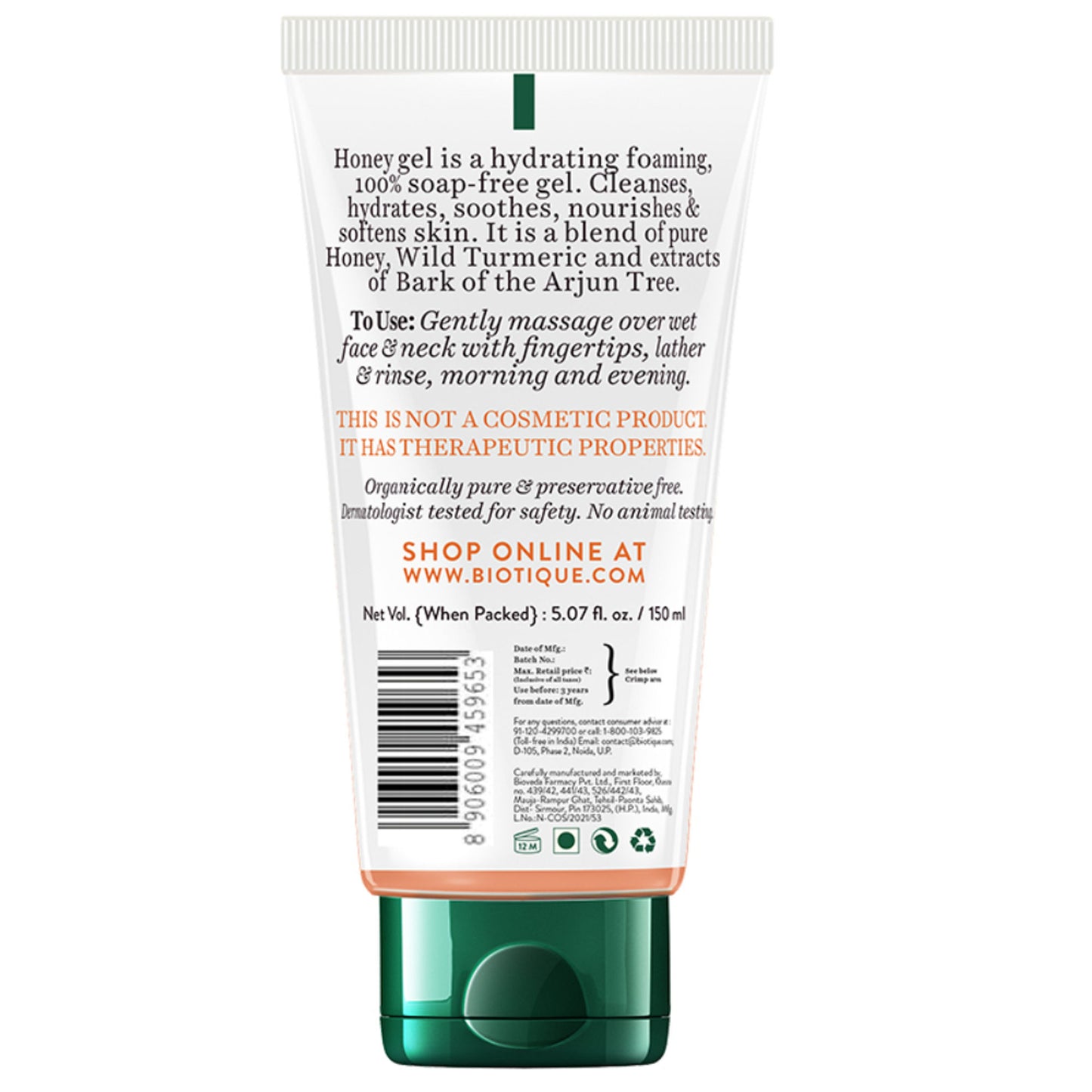 Biotique Bio Honey Gel Refreshing Foaming Face Wash