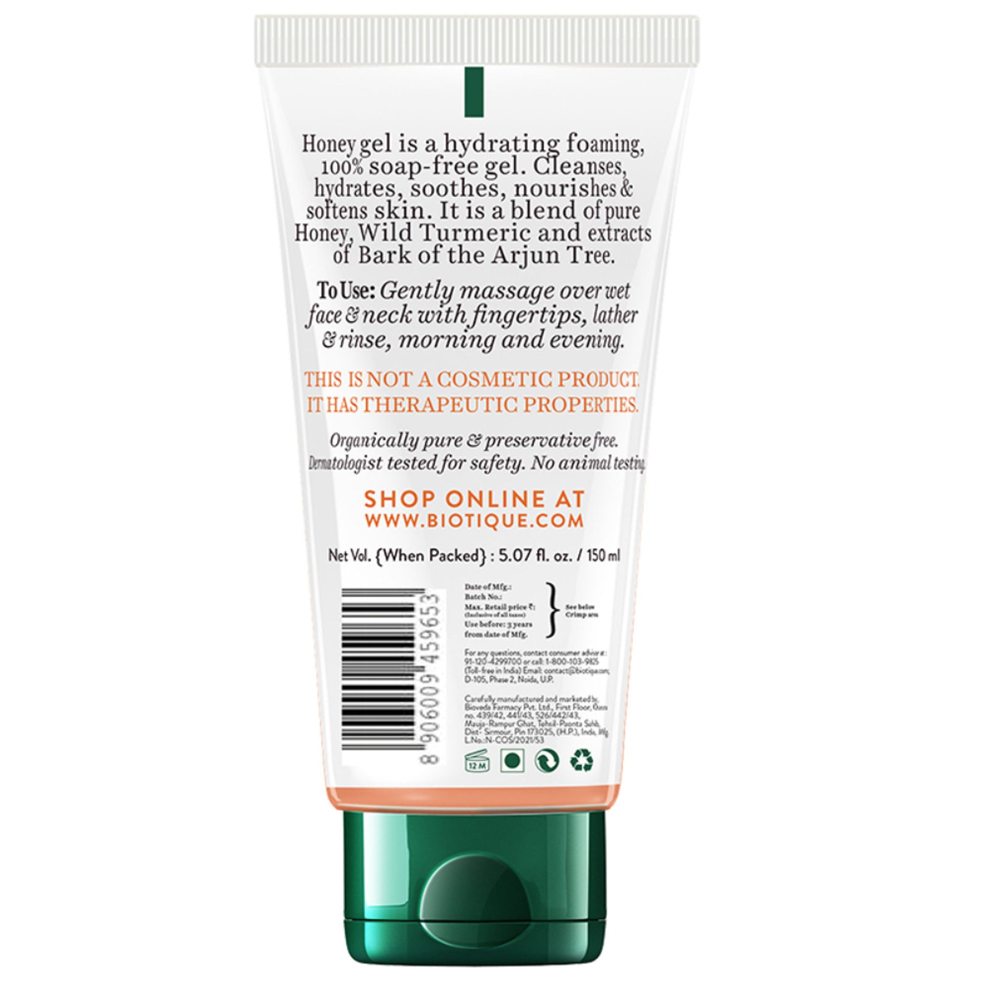 Biotique Bio Honey Gel Refreshing Foaming Face Wash