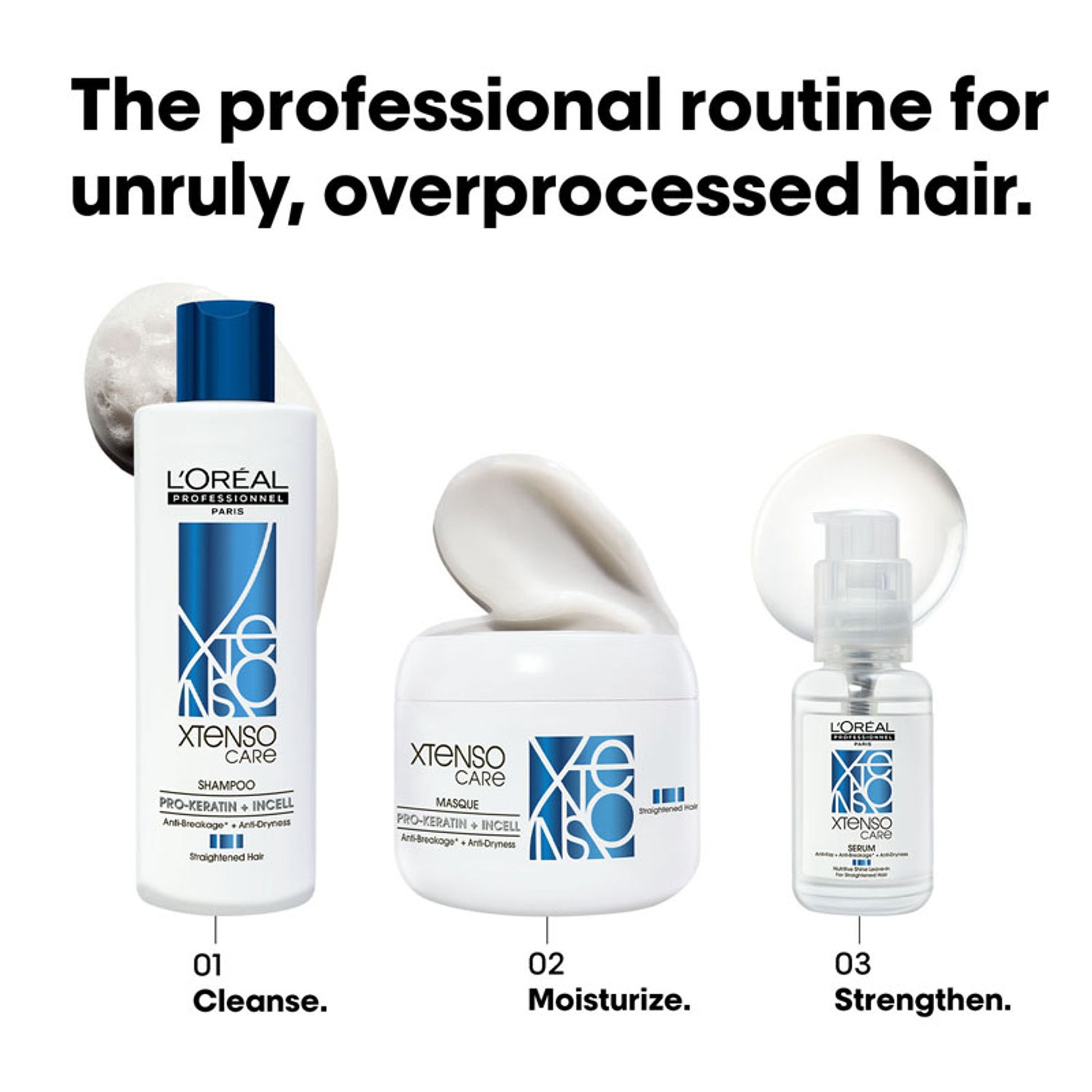 L'Oreal Professionnel Xtenso Care Serum, Frizz-Free Smooth Hair With Pro-Keratin & Incell