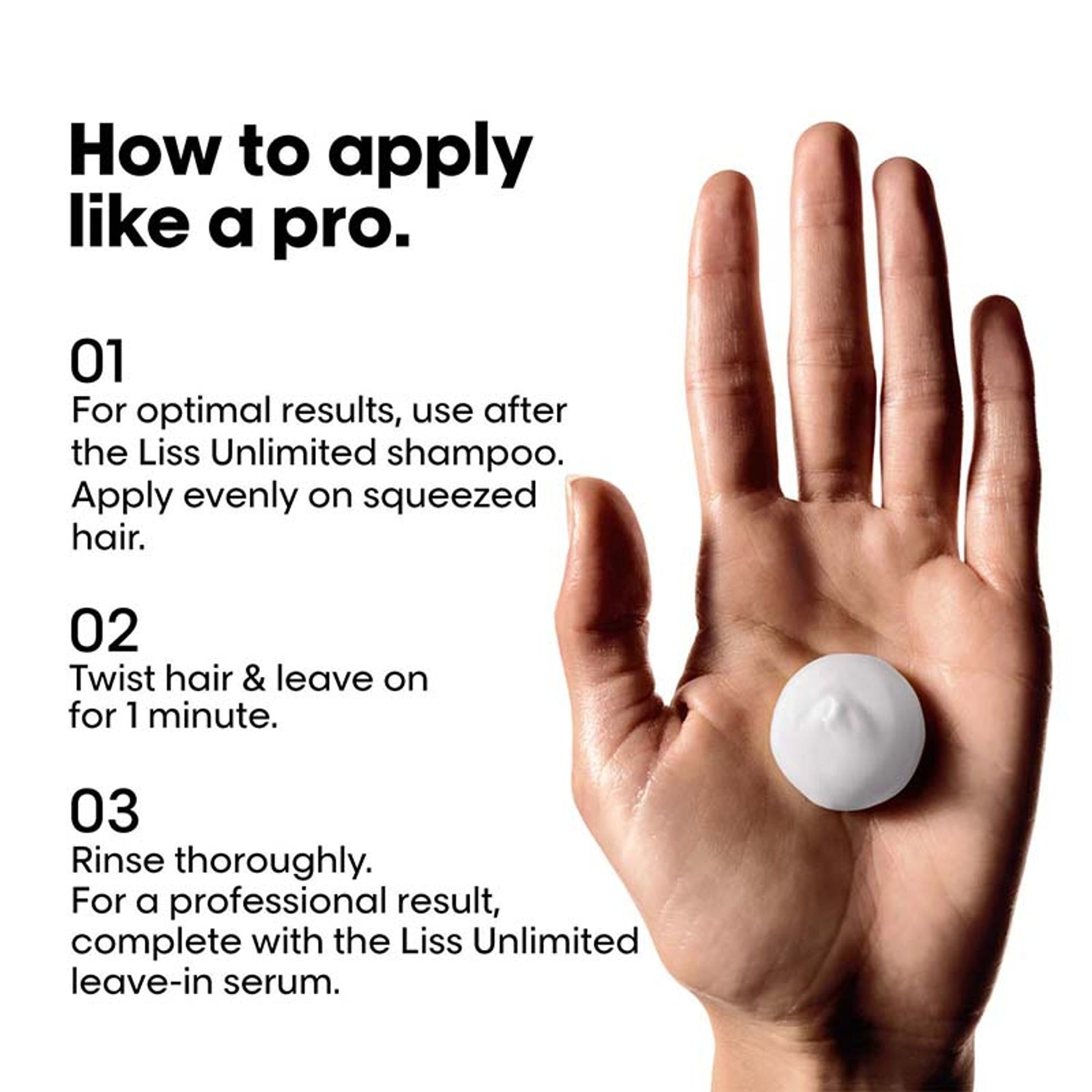 L'Oréal Professionnel Liss Unlimited Mask, Upto 96 hours of frizz control, With Pro-Keratin