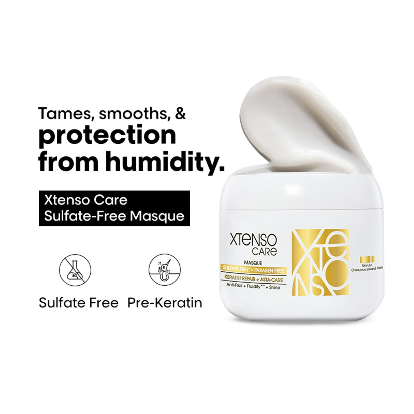 L'Oreal Professionnel Xtenso Care Sulfate-Free Masque, Frizz-Free & Shiny Hair With Pro-Keratin