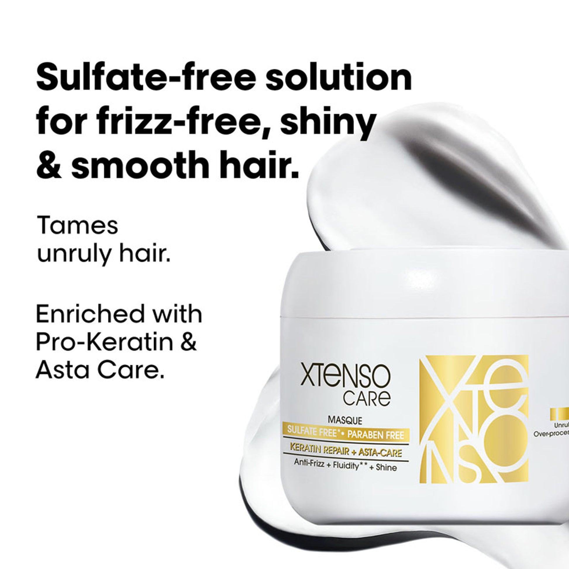 L'Oreal Professionnel Xtenso Care Sulfate-Free Masque, Frizz-Free & Shiny Hair With Pro-Keratin
