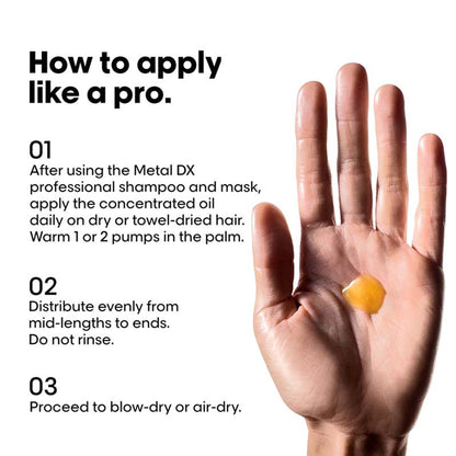 L’Oréal Professionnel Metal DX Concentrated Leave-In Serum, 2X Smooter hair, 97% Less Hair Breakage