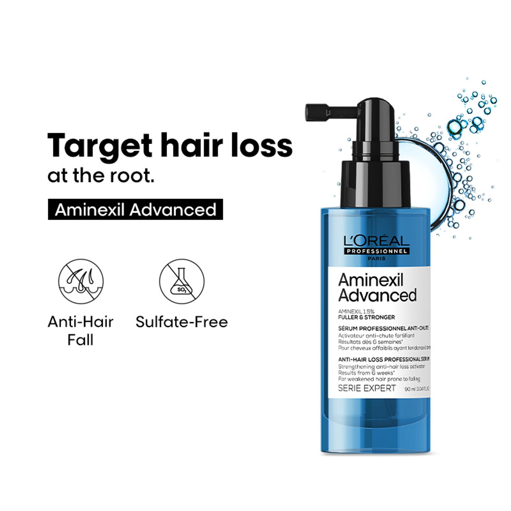 L’Oréal Professionnel Aminexil Advanced Anti-Hair Loss Leave-In Serum with Dermatological Actives