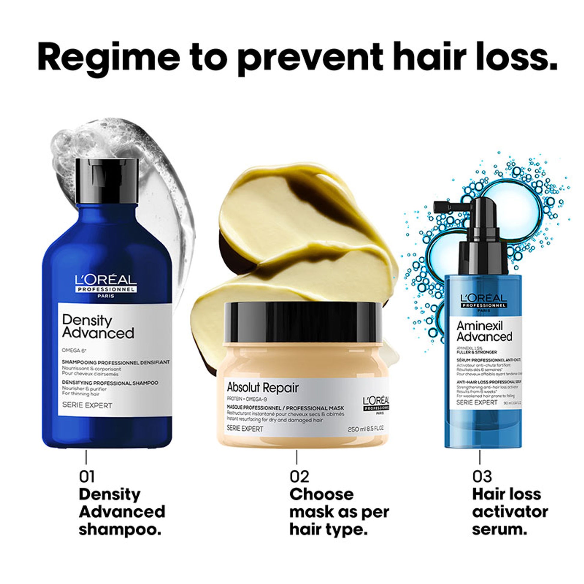 L’Oréal Professionnel Aminexil Advanced Anti-Hair Loss Leave-In Serum with Dermatological Actives
