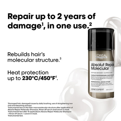 L'Oréal Professionnel Absolut Repair Molecular Deep Repairing Leave-In Cream For Very Damaged Hair