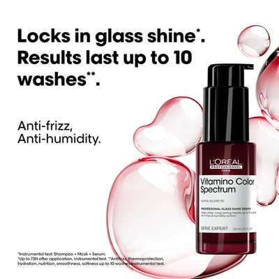 L'Oréal Professionnel Vitamino Color Spectrum Glass Shine Serum for Colored hair, Anti-frizz