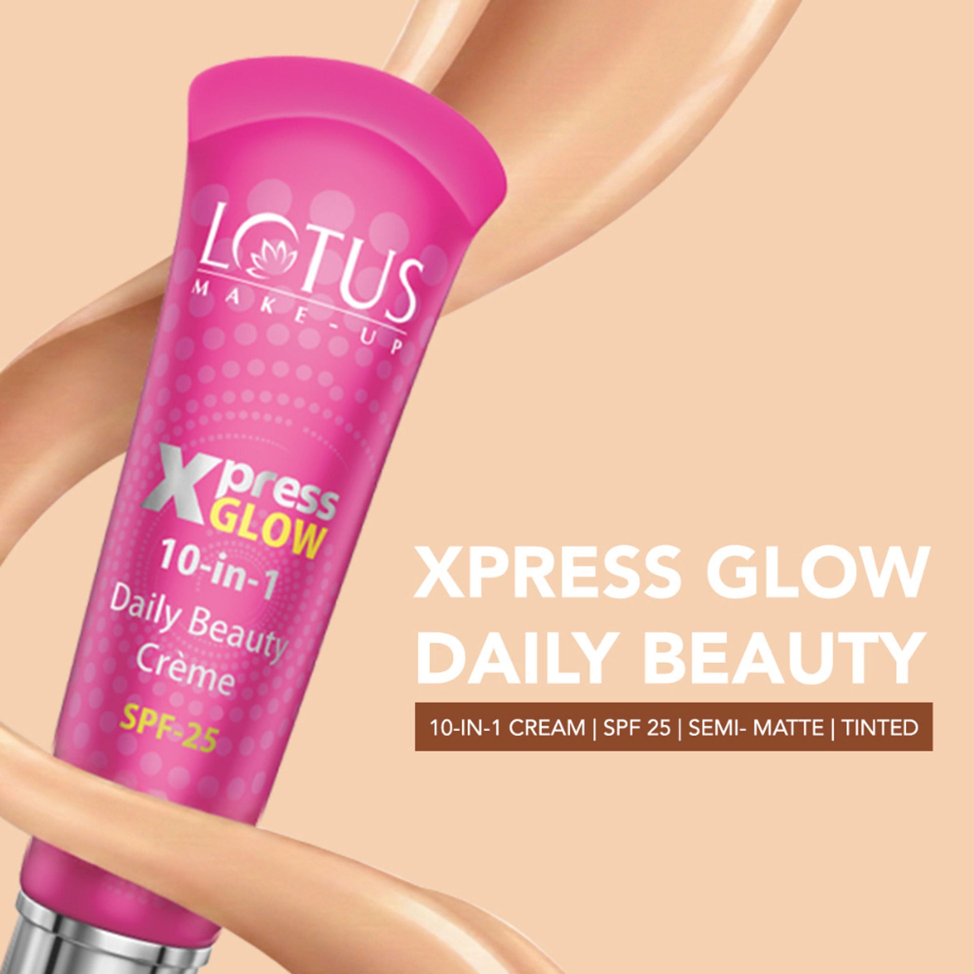 Lotus Make-Up Xpress Glow 10 In 1 Daily Beauty Face Cream SPF 25 For All Skin Types - royalpearl