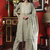 Dhiyona SN Women's Ethnic Motifs Printed Thread Work Pure Cotton Kurta & Trouser With Dupatta