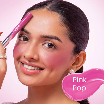 Nykaa Magic Wand Cushion Tip Liquid Twist Up Blush - Pink Pop