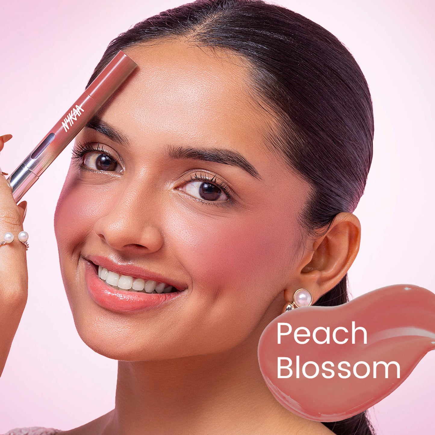 Nykaa Magic Wand Cushion Tip Liquid Twist Up Blush - Peach Blossom