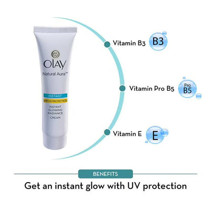 Olay Natural Aura Instant Glowing Radiance Cream - Indyancart
