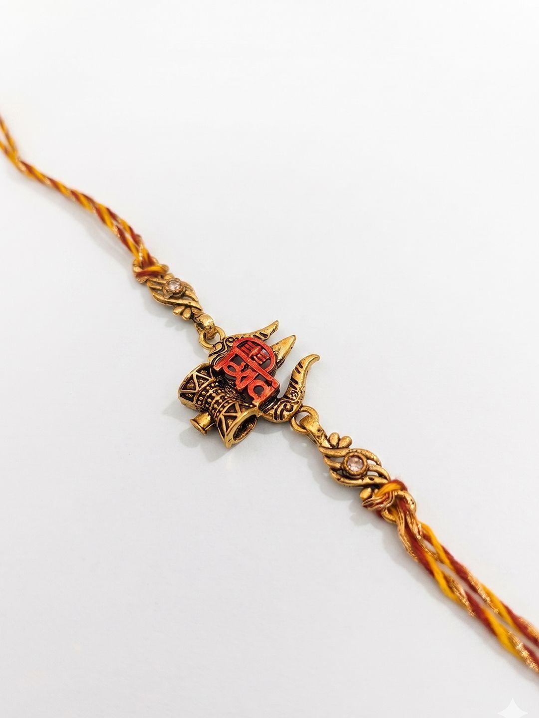 Anouk Set Of 3 Multicolor Mahadev Divine Thread Rakhi With Roli Chawal Chandan Mishri