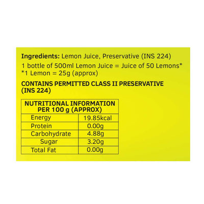 Keya Lemon Juice With Natural Lemons