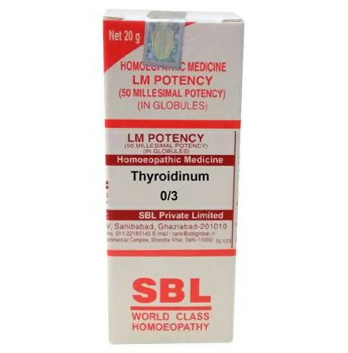 SBL Homeopathy Thyroidinum Globules