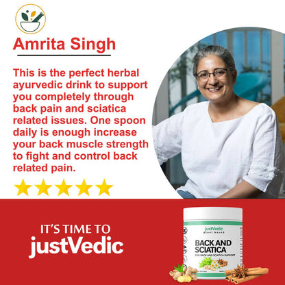 Just Vedic Back And Sciatica Support Drink Mix - Indyancart
