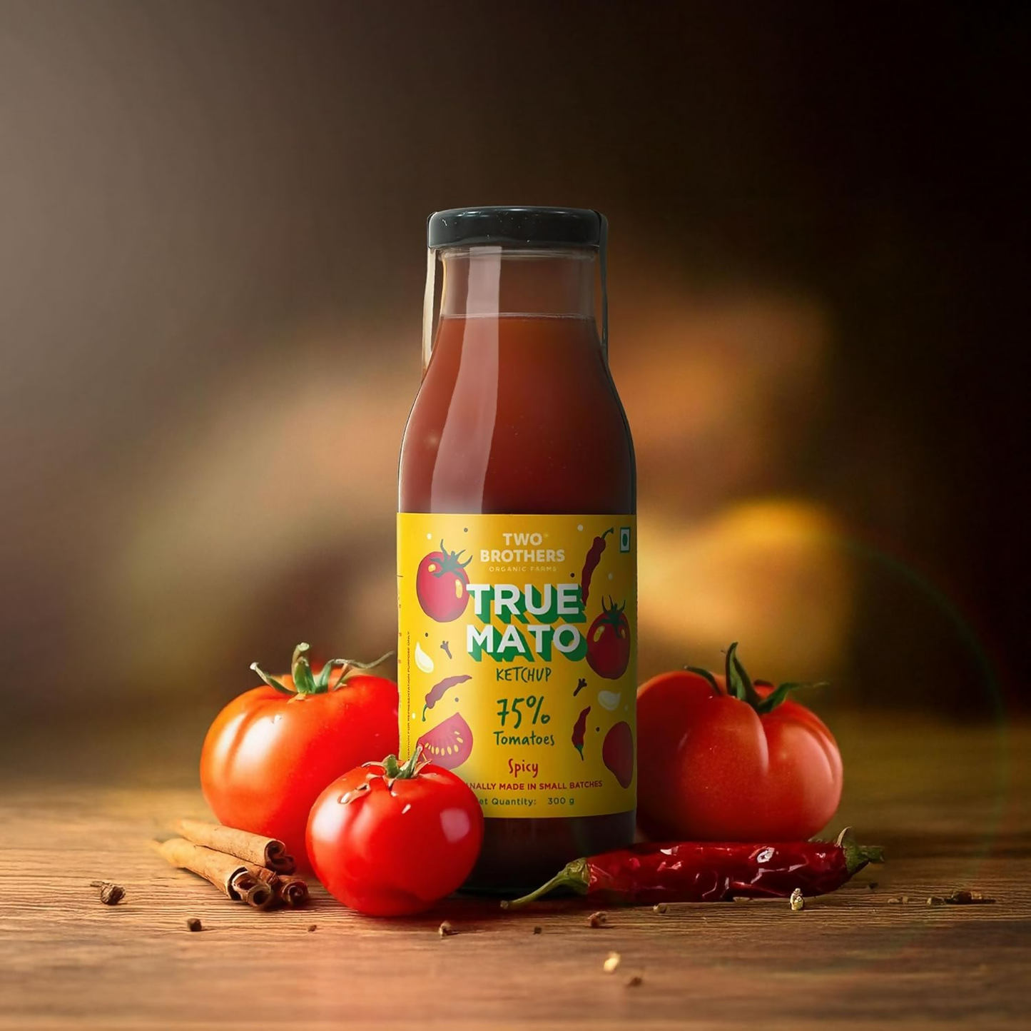 Two Brothers Organic Farms Truemato Ketchup - Spicy