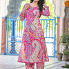 Indyancart IE Women Paisley Printed Regular Pure Cotton Kurta with Palazzos