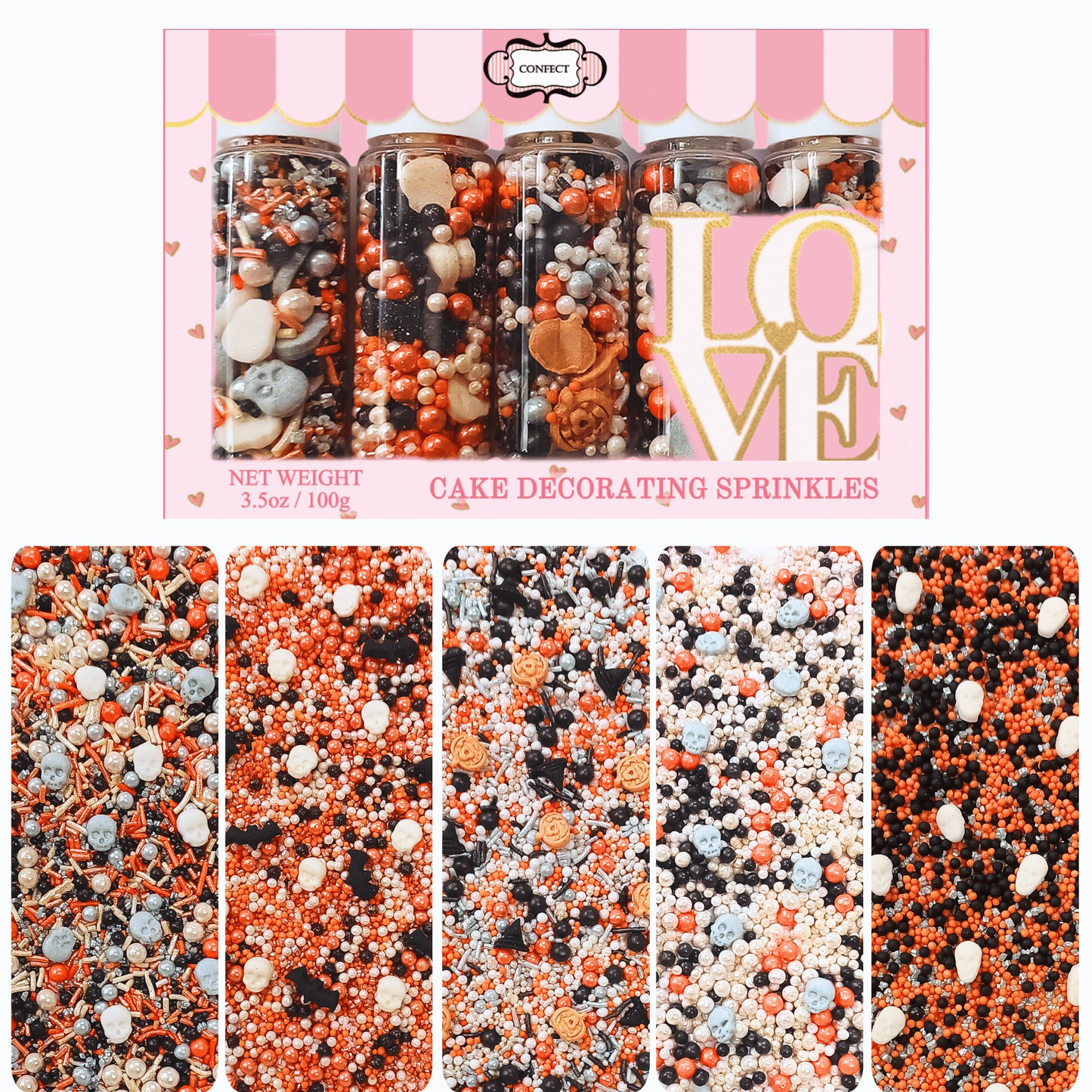 Confect Halloween sprinkles Multipack 3 (New)