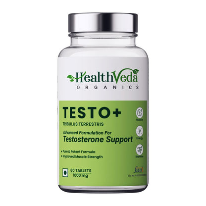 Health Veda Organics Plant Based Testo+ Veg Tablets - Indyancart