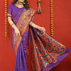 Dhiyona GR Women's Fancy Mor Purple Zari Paithani Silk Saree