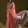Dhiyona GR Women's Siara Pink Muga Cotton Saree
