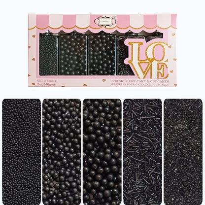 Confect Sprinkles for Cakes & Cupcakes Decoration | USP-19(Black)