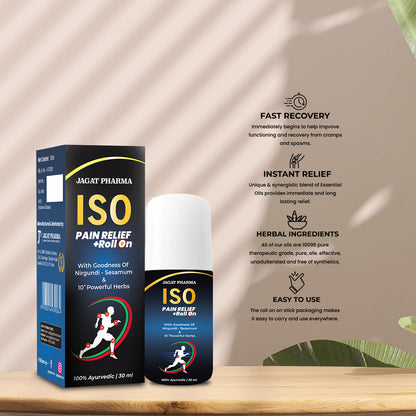 Jagat Pharma Isotine Gold + ISO Pain Relief Roll-On: Eye & Pain Care Combo