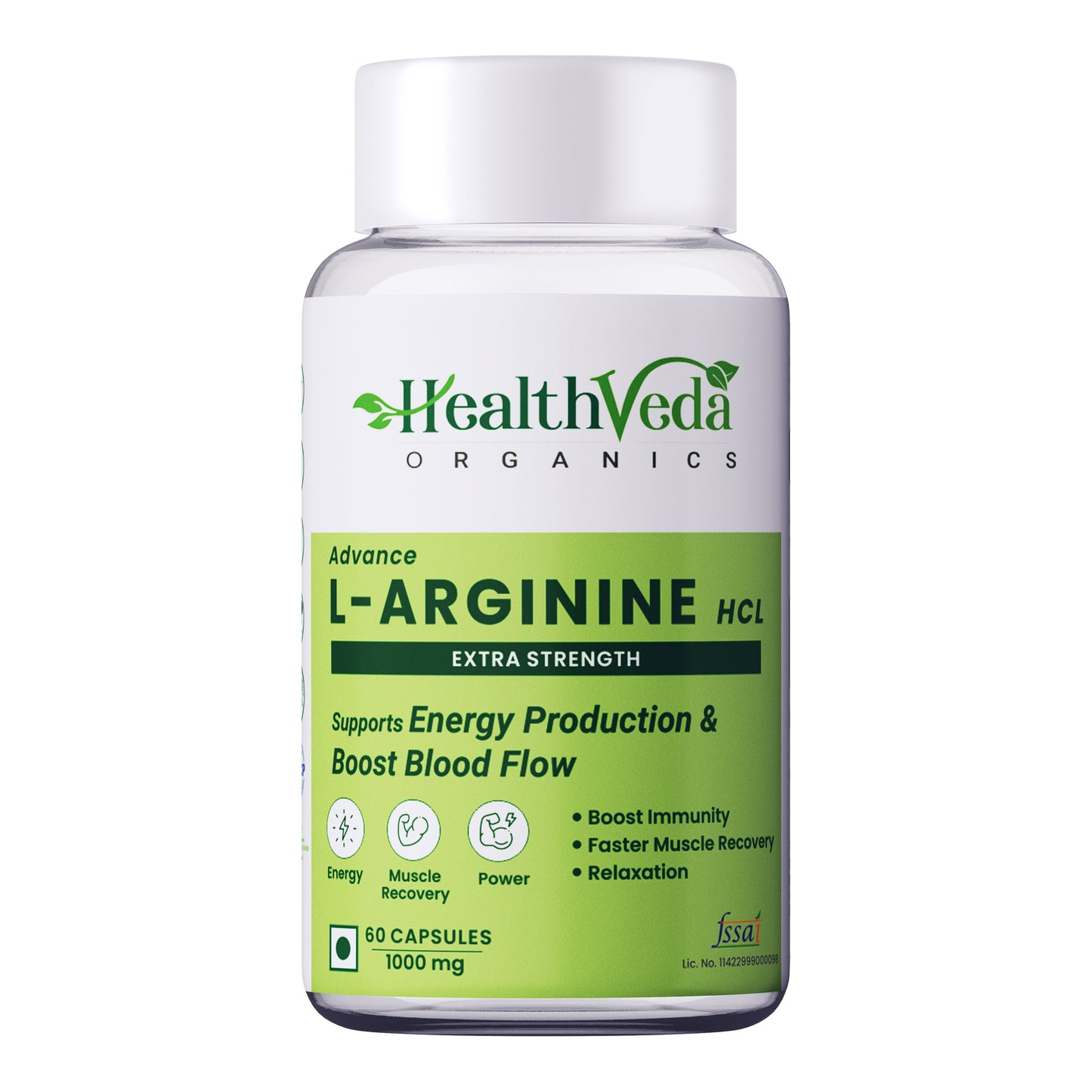 Health Veda Organics L Arginine Veg Capsules