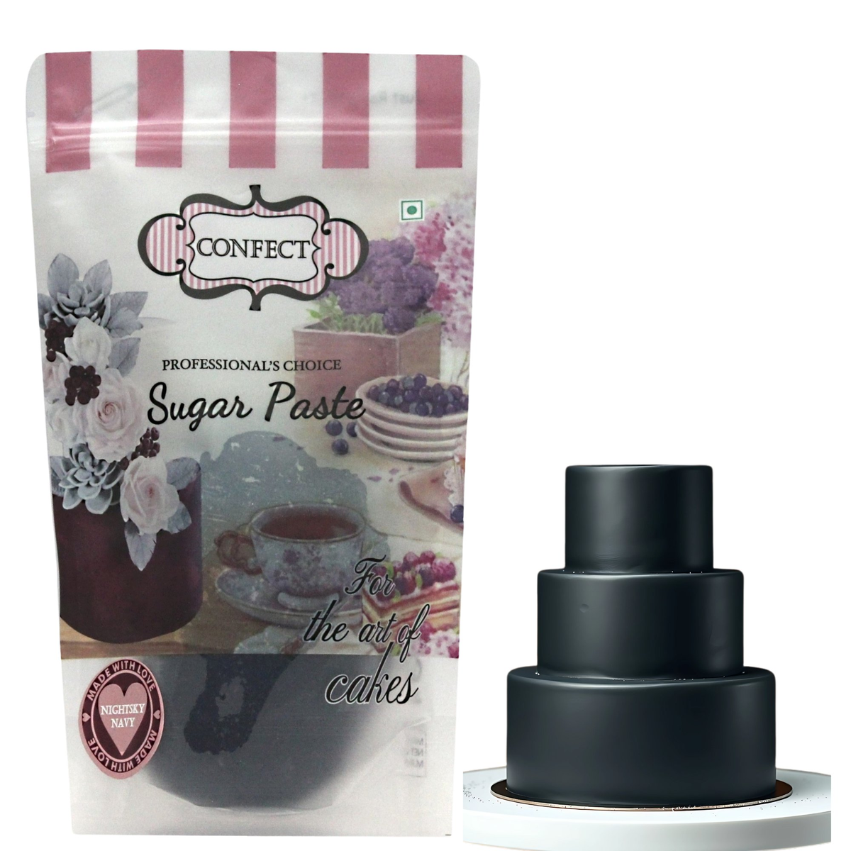 Confect Black Fondant | Edible Sugarpaste