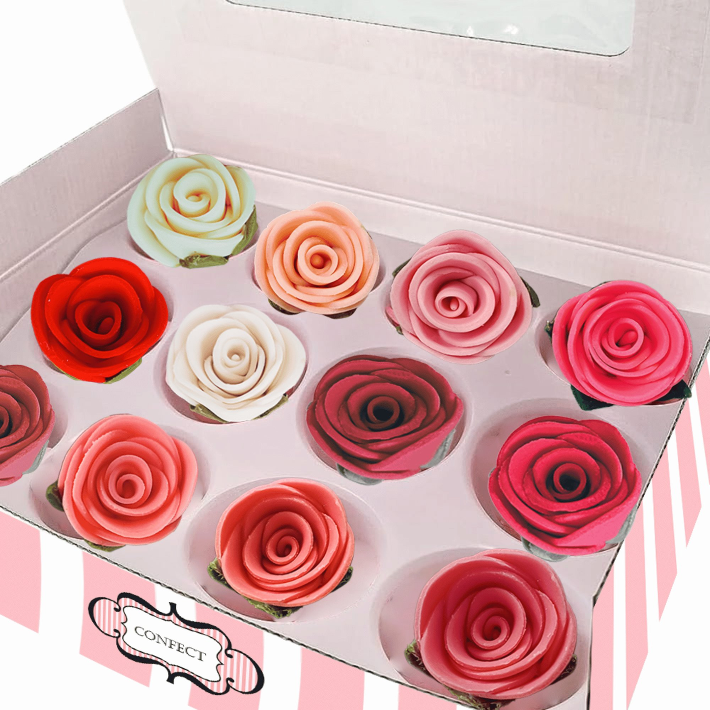 Confect Ombre- 5 | Edible Sugar Roses Topper