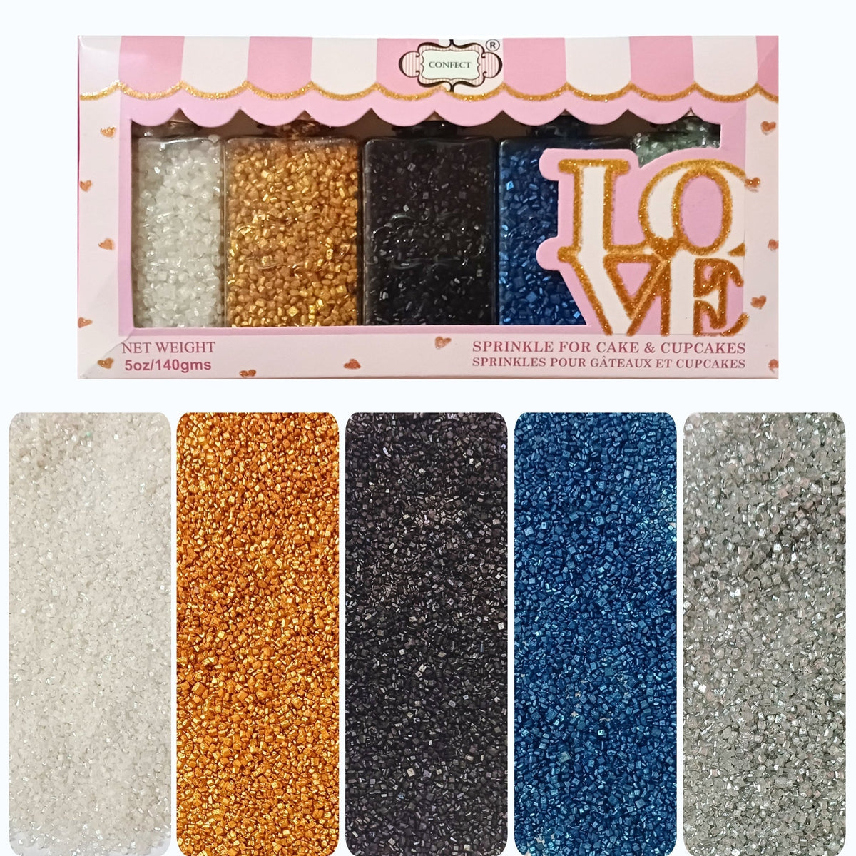 Confect Sparkling Sugar Combo Multipack 6