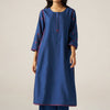 Women's Blue Silk Co-ord Set