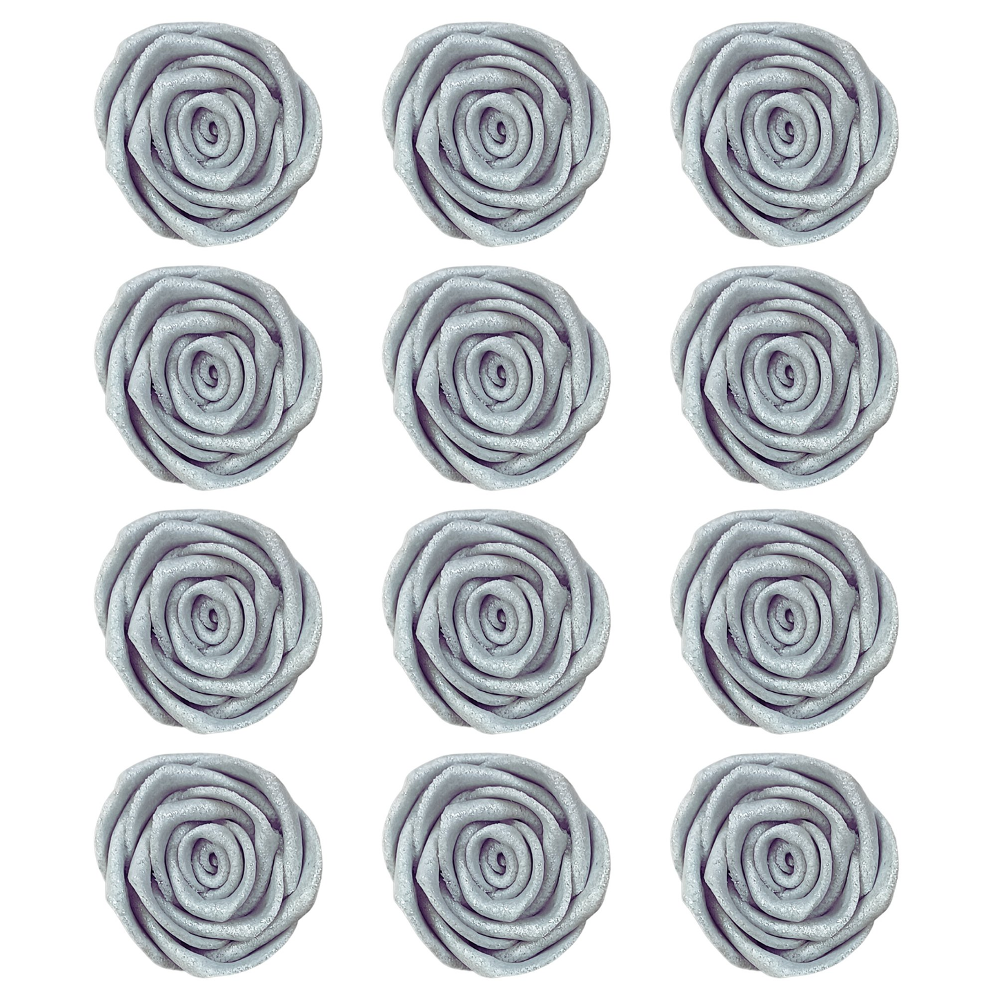 Confect Silver | Edible Metallic Sugar Roses Topper