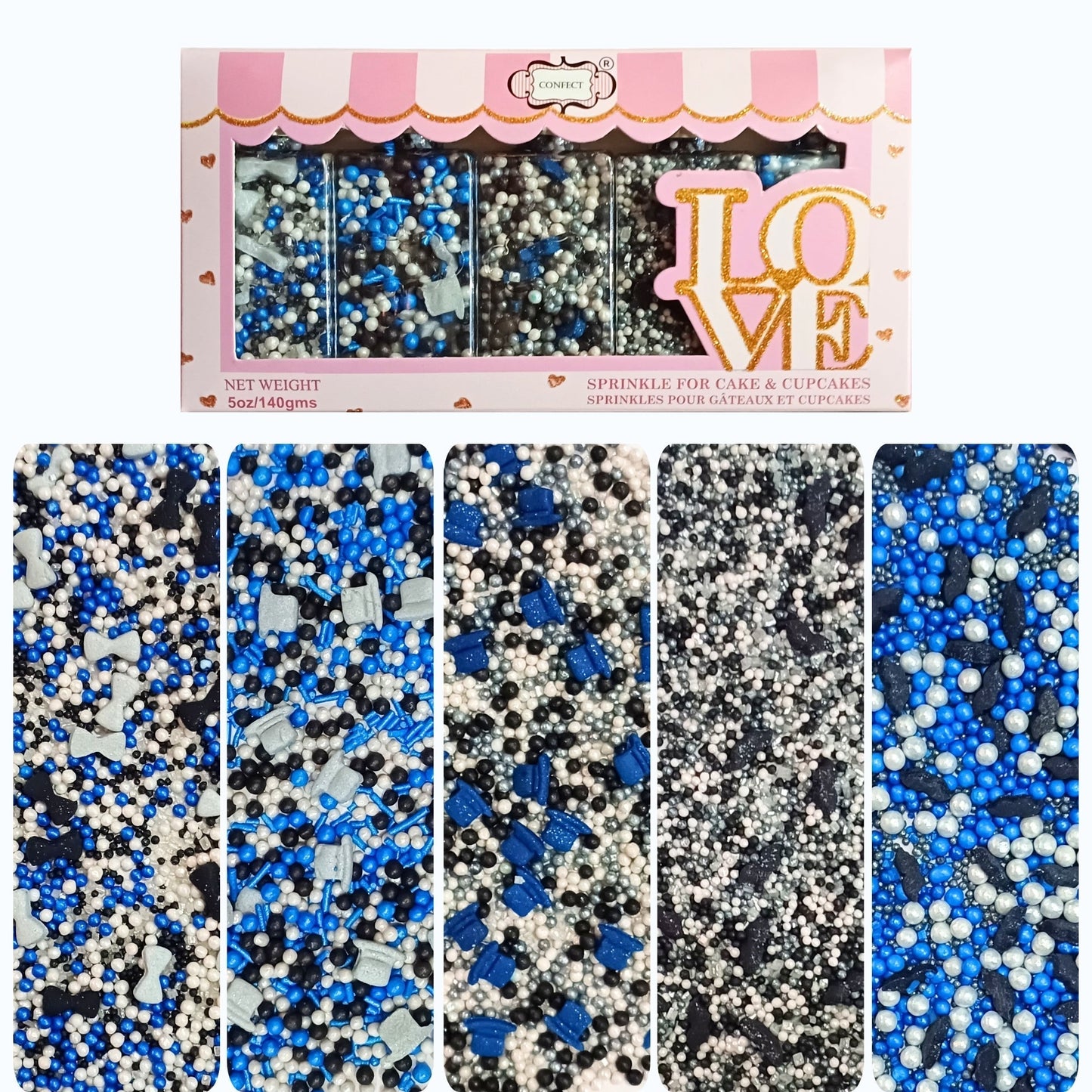 Confect Black, Blue & White | (02) Father's Day Sprinkles