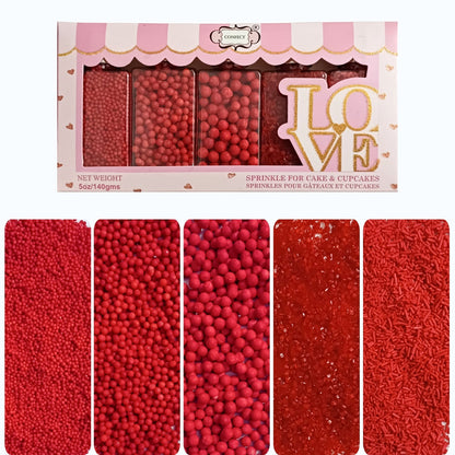 Confect Sprinkles for Cakes & Cupcakes Decoration | USP-24(Red)