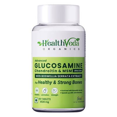 Health Veda Organics Plant Based Glucosamine Chondroitin & MSM Tablets