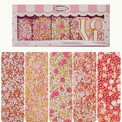 Confect Valentine Sprinkles | 09 Edible Decoration for Baking & Dessert
