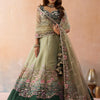 Green- Net Sequins Embroidered Omber Green and LimeGreen Semi-Stitched Lehenga choli & Dupatta