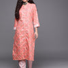 Dhiyona VR Women's Kurta With Button Down Paired With Vertical Strip Printed Pant