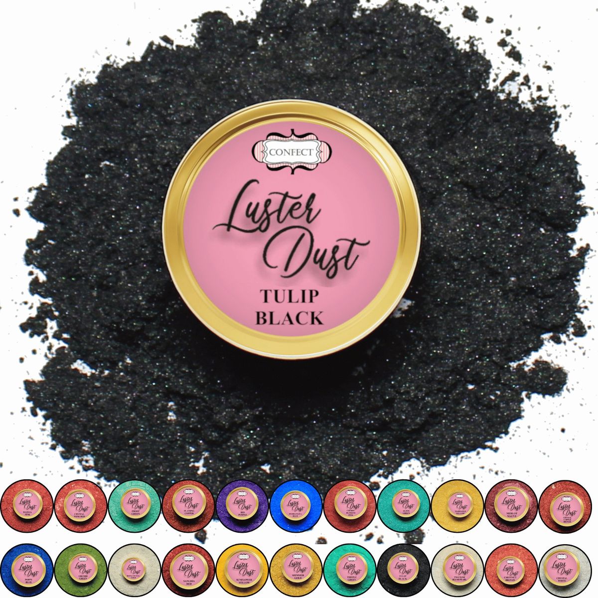 Confect Tulip Black | Edible Luster Dust