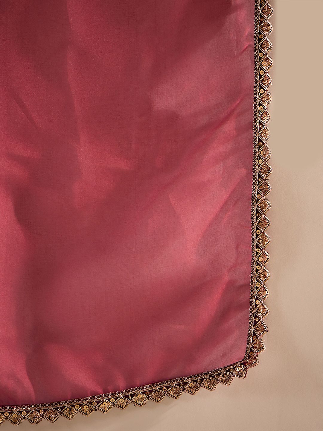 Indyancart IE Women Empire Thread Work Velvet Kurta with Trousers & With Dupatta