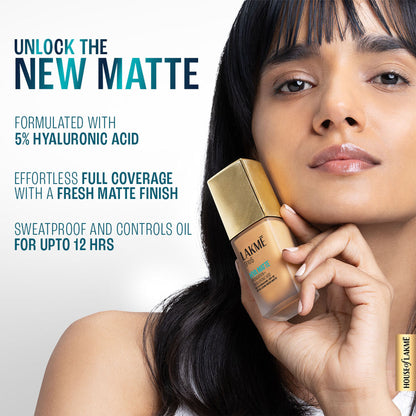 Lakme 9to5 Hya Matte Foundation + Hyaluronic Acid - Cool Cinnamon
