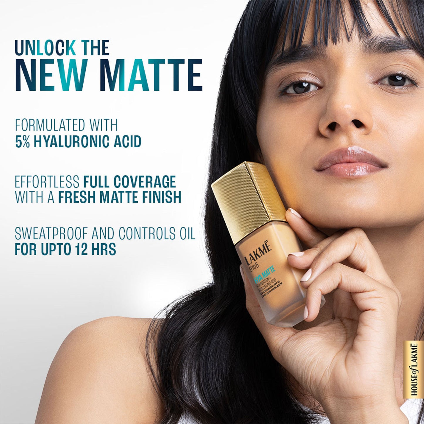 Lakme 9to5 Hya Matte Foundation + Hyaluronic Acid - Neutral Almond