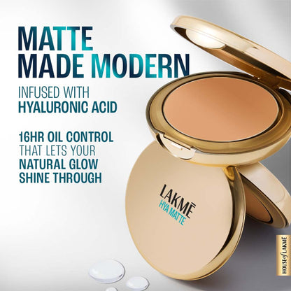 Lakme 9 To 5 Hya Matte Pressed Powder - Almond